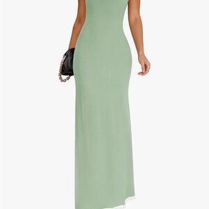 Chic Mint Backless Maxi Dress